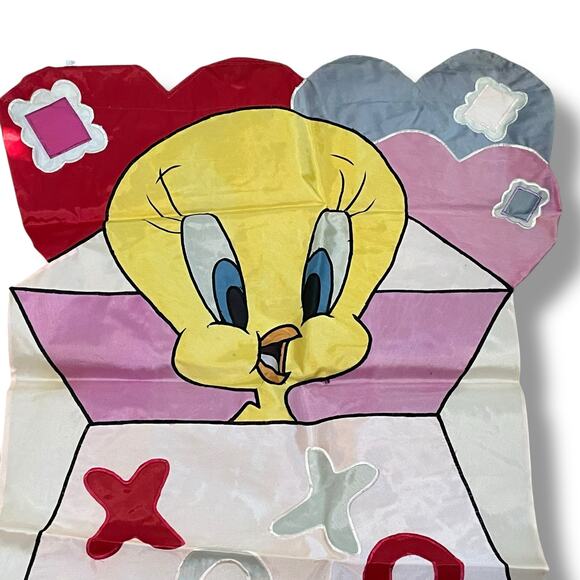 Vintage Tweety Bird Looney Tunes Flag Garden Windsculpt Spring Valentines 1999 - Picture 4 of 14